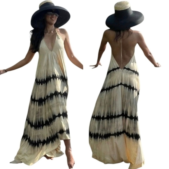 NWT Coco De Chom Tie Dye Maxi Dress Sz S/M - Picture 1 of 9